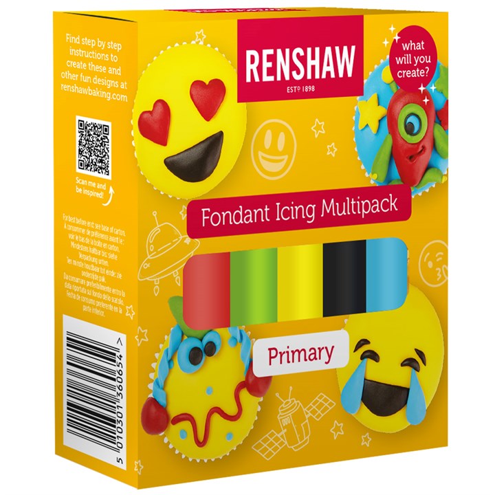 Renshaw Ready To Roll Sugarpaste Icing - Multipack - Primary Colours