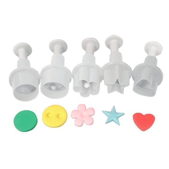 Cake Star Mini Plunger Cutters - Geometric Shapes - Set of 5
