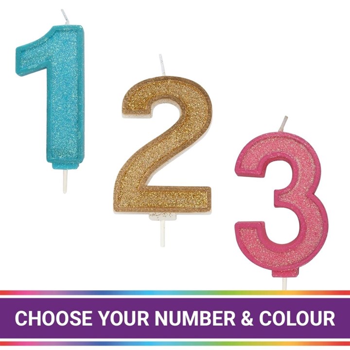 Sparkle Numeral Birthday Candles