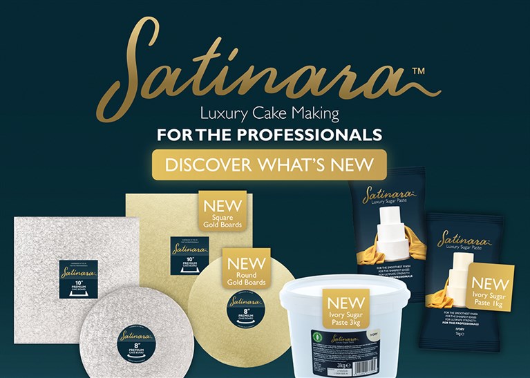 New Satinara Ivory Sugar Paste and Gold Boards