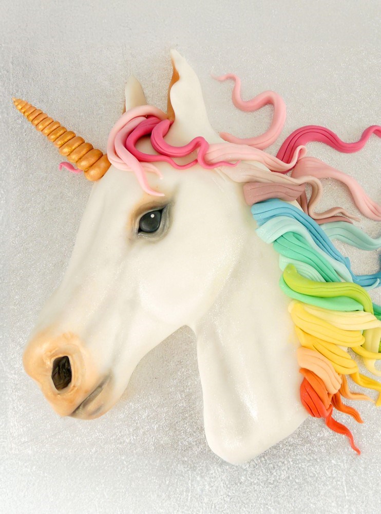 Finished Rainbow Unicorn Cake