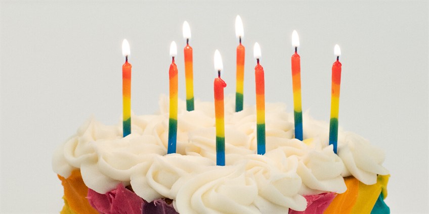 Birthday Chair Cover "Happy Birthday" Pink Birthday Cake 4 Candles  Make a wish | eBay