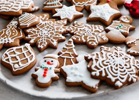 Christmas iced biscuits