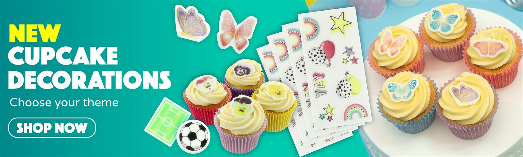 New Printed Sugar Cupcake Decorations