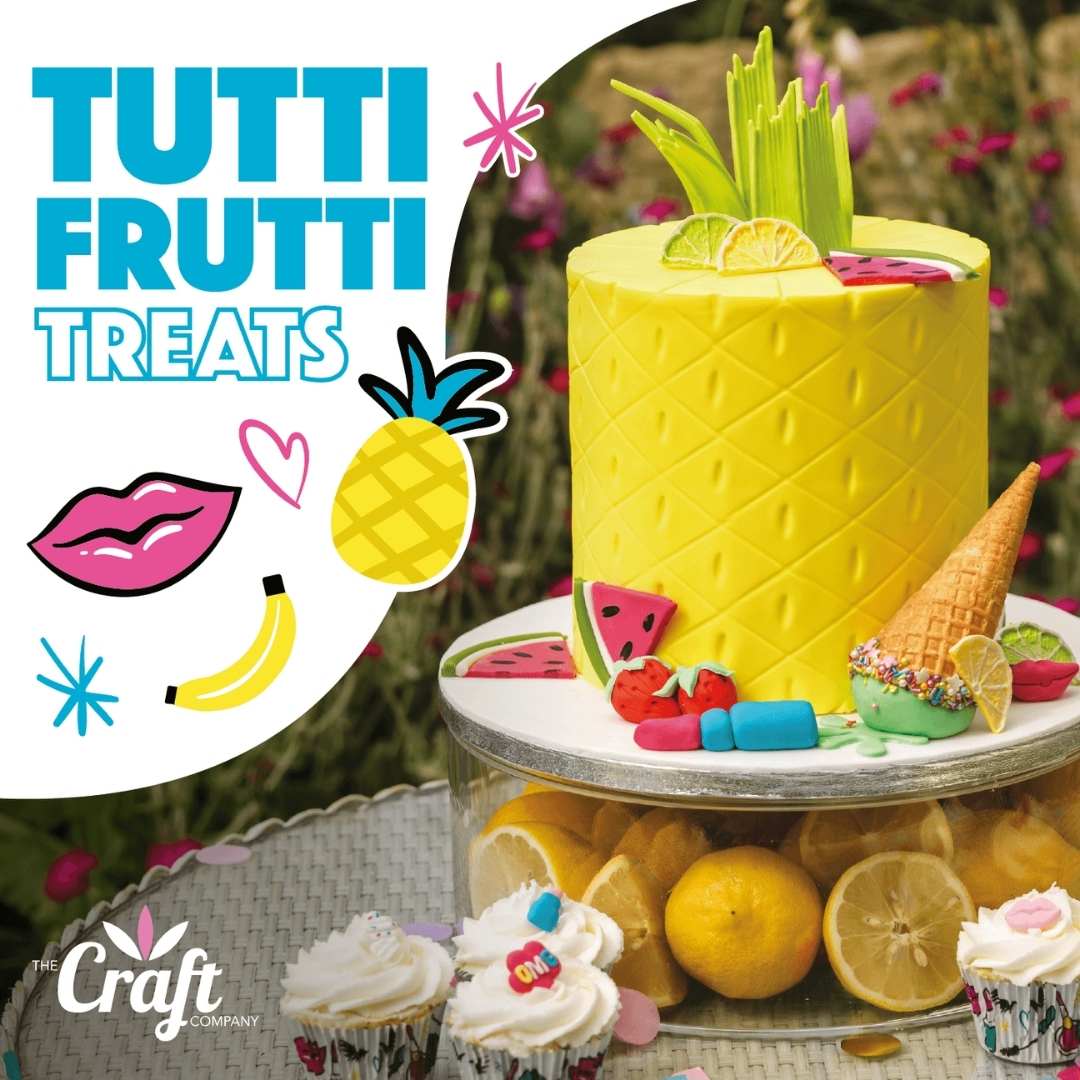 Tropical themed cake decorations