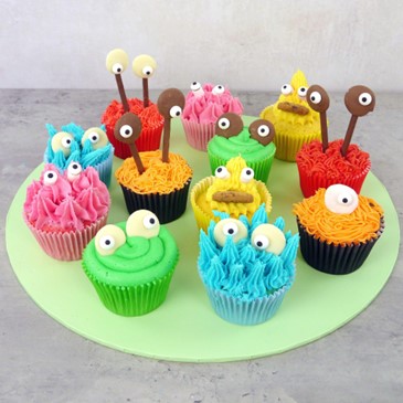 Finished Monster Cupcakes