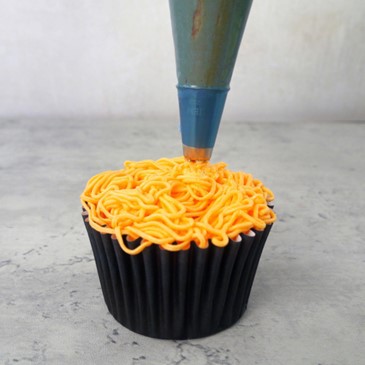 Orange Monster Fur Piping