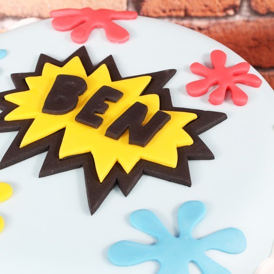 FMM Wow Shaped Speech Bubble Cutter Cupcake Cake Decoration Tool Super Hero 
