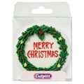 Culpitt Round Christmas Wreath Sugar Plaque Alternative Image