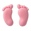 Culpitt Pink Feet Sugar Cake Topper Decorations - Pack of 12 Alternative Image