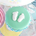 Culpitt White Feet Sugar Decorations - Pack of 12 Alternative Image