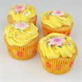 Culpitt Pink Flower Sugar Cake Topper Decorations - Pack of 12 Alternative Image