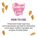 Baked With Love Sugar Carrot Cake Decorations - 12 Pack Alternative Image