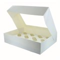 White 12 Hole Window Cupcake Box Alternative Image