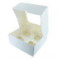 White 4 Hole Window Cupcake Box Alternative Image