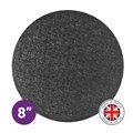 Culpitt Premium 8'' Round Black Cake Board Alternative Image