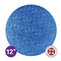 Culpitt Premium 12'' Round Dark Blue Cake Board Alternative Image