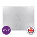 Culpitt Premium 10'' x 8'' Oblong Silver Cake Board Alternative Image