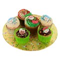 10" Double Thick Round Gold Robin Cake Card 5PK Alternative Image