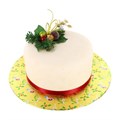 10" Double Thick Round Gold Robin Cake Card 5PK Alternative Image