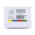 100 Culpitt Select Mixed Primary Striped Candles 60mm Alternative Image