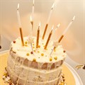 10 Gold Sparkle Cake Topper Candles Alternative Image