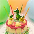 7 Dinosaur Party Cake Topper Candles Alternative Image