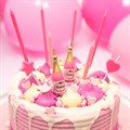 10 Pink Fizz Cake Topper Candles Alternative Image