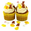 Chick, Egg & Rabbit Sugar Cake Decorations - Pack of 12 Alternative Image