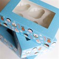 Christmas Friends 6 Hole Christmas Cupcake Box Alternative Image