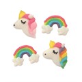 Culpitt Rainbows & Unicorn Sugar Cake Topper Decorations - Pack of 12 Alternative Image