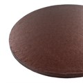 12" Round Brown Cake Drum Board & White Cake Box Combo Alternative Image