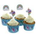 Unicorn and Rainbow Cupcake Picks by Baked with Love Alternative Image