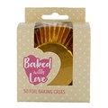 Baked With Love Gold Foil Baking Cases - Pack of 50 Alternative Image