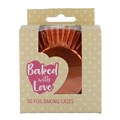Baked with Love Rose Gold Foil Baking Cases - 50 pack Alternative Image