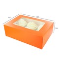 Baked With Love Brights Cupcake Boxes Twin Pack - Tangerine Alternative Image