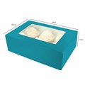 Baked With Love Brights Cupcake Boxes Twin Pack - Teal Alternative Image