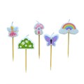 5 Fairy Garden Candles with Bamboo Pic - 70mm Alternative Image