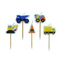 5 Construction Candles with Bamboo Pic - 70mm Alternative Image