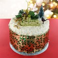 Classic Gold Christmas Cake Decoration Kit, 5 Piece Set Alternative Image