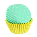 Baked with Love Green /Yellow Spot Greaseproof Baking Cases-50PK Alternative Image