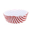 50 7" Round Cake Tin Liners - Red Stripe Alternative Image
