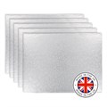 Culpitt Premium 20'' x 12'' Oblong Silver Cake Boards - 5 Pack Alternative Image