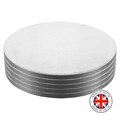 Culpitt Premium 11'' Round Silver Cake Boards - 5 Pack Alternative Image