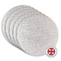 Culpitt Premium 11'' Round Silver Cake Boards - 5 Pack Alternative Image