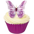 Edible Wafer Butterfly Toppers - Purple & Pink  - Pack of 12 Alternative Image