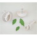 Cake Star Holly Leaf Plunger Cutter - Set of 3 Alternative Image