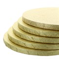 8" (203mm) Pale Gold Satinara Round Cake Boards - 5 pack Alternative Image