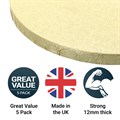 10" (254mm) Pale Gold Satinara Round Cake Boards - 5 pack Alternative Image