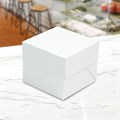 White Cake Box & Lid - 8 x 8 x 5in - single Alternative Image